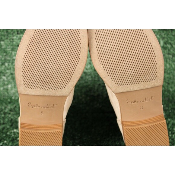 Splendid Anie Tilia Ermine Chelsea Leather Suede Beige Boots Pull On Size 8 - Picture 16 of 16